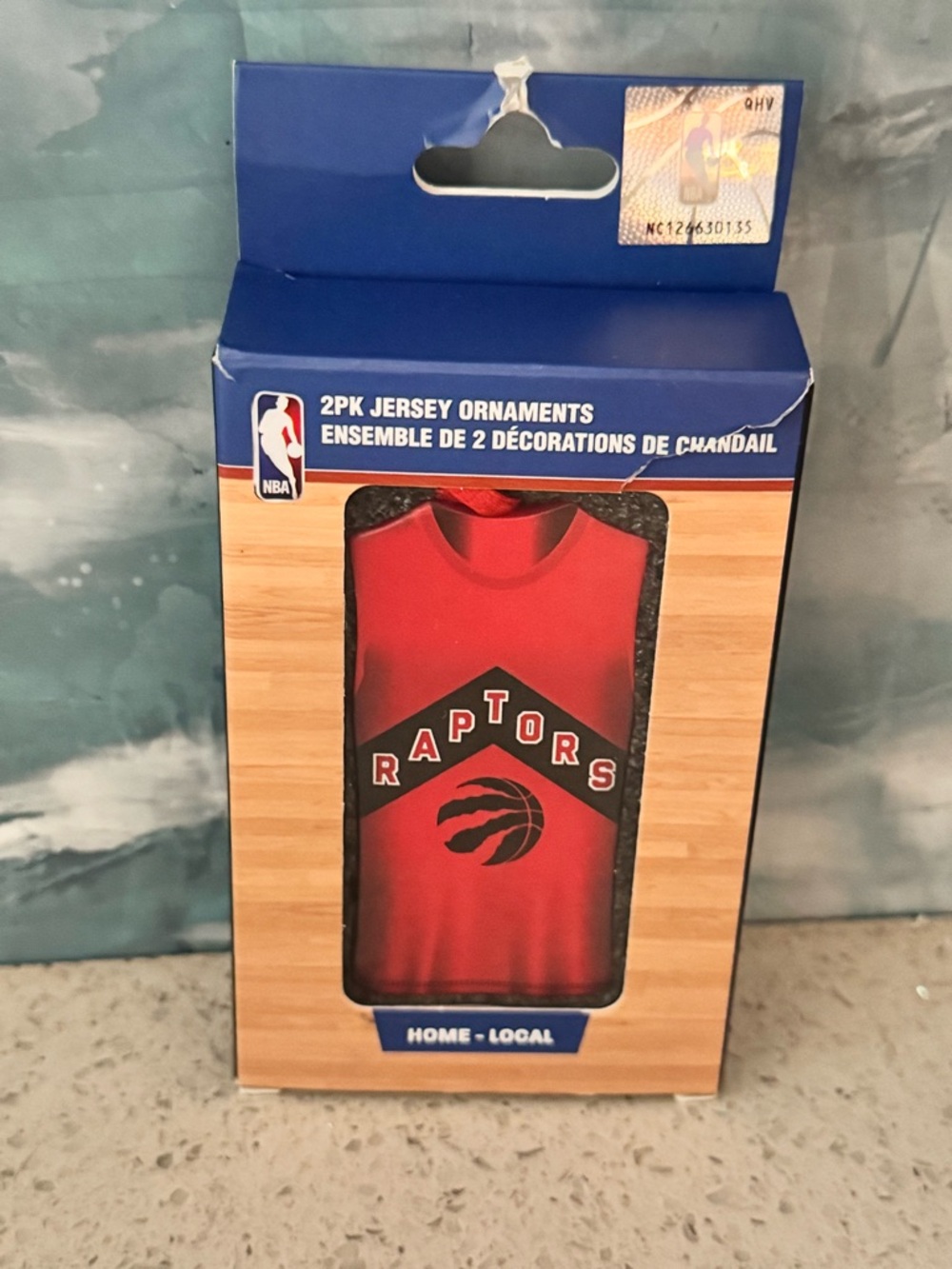NBA Toronto Raptors Red and Black Jersey Ornament - 2 Pack